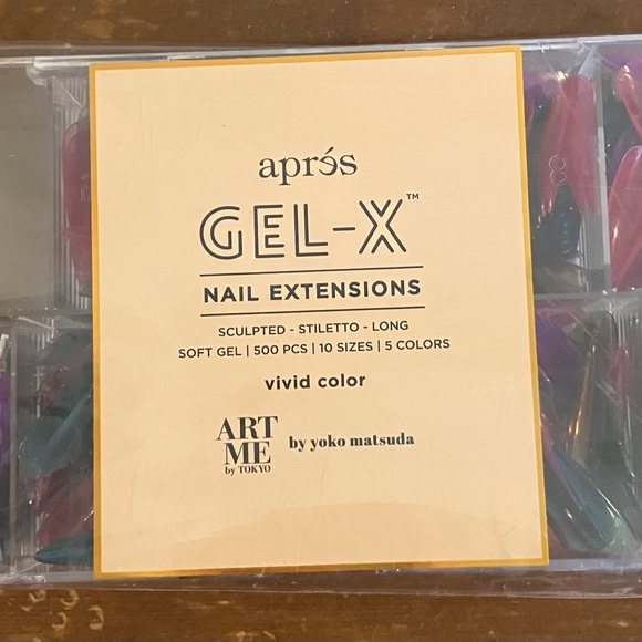 Gel-x by apres vivid color stiletto gel extension tips. - Picture 1 of 3
